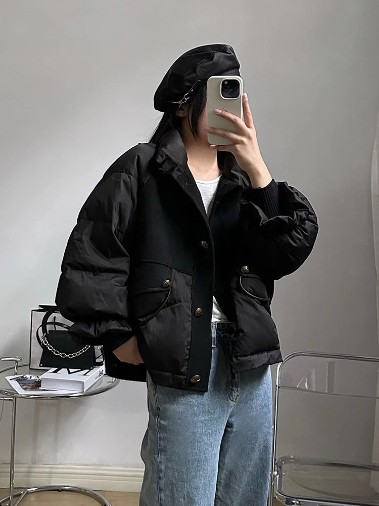 Maeve & Co Women's Puffer Coat - Thick Padded Winter Coat, Plus Size, Black
