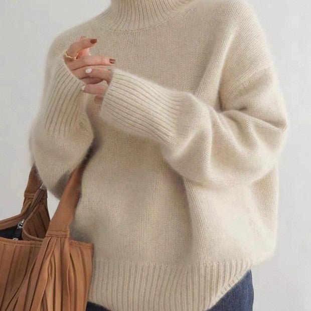 Maeve Women's Roll-Neck Jumper - Wool-Blend Long-Sleeve Autumn-Weight