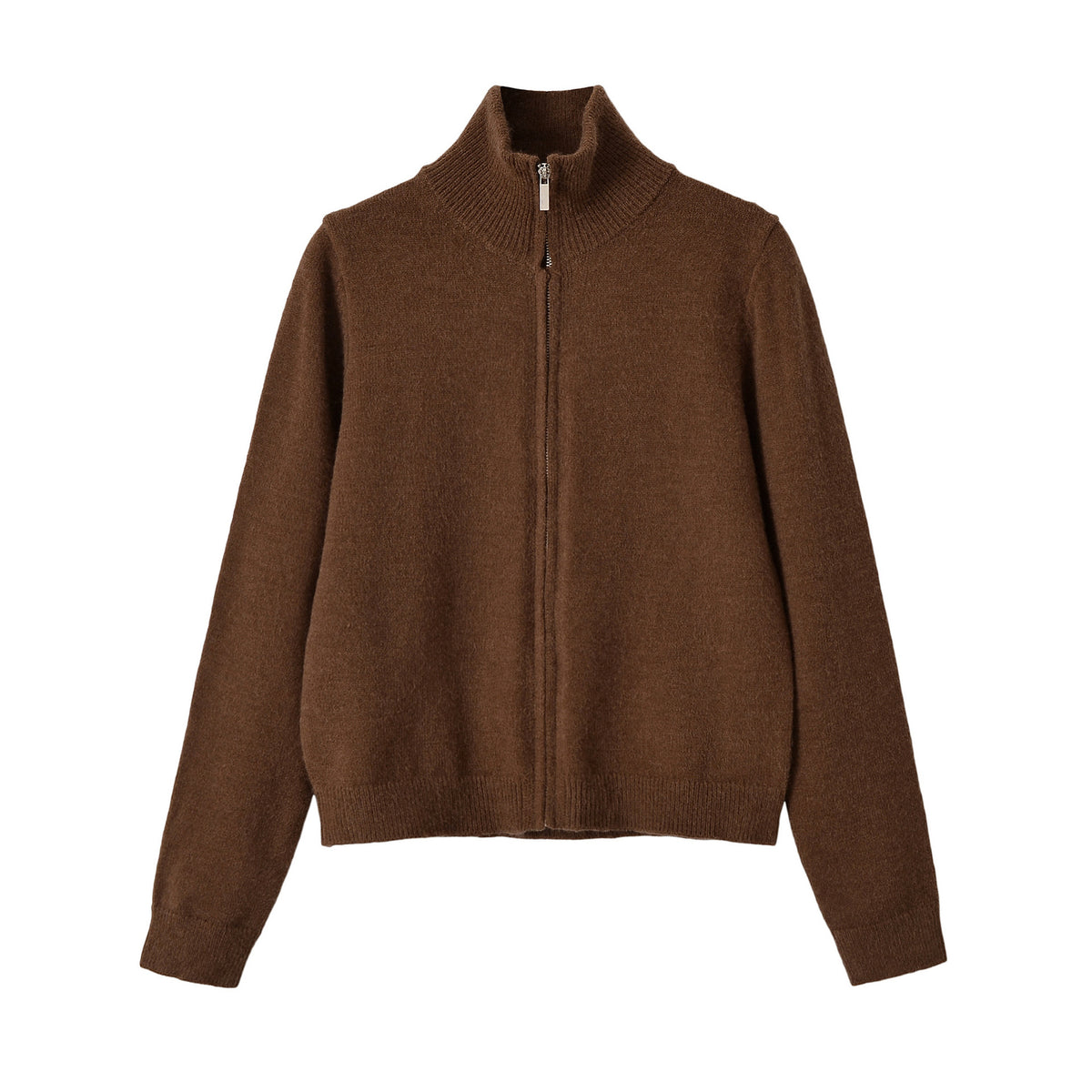 Maeve & Co Women's Zip-Up Cardigan - Collared Knit Zip Jacket, Long Sleeve