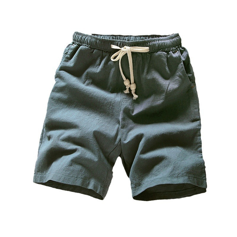 Women's Linen Shorts Cotton Linen Blend, Drawstring Waist, Relaxed Fit