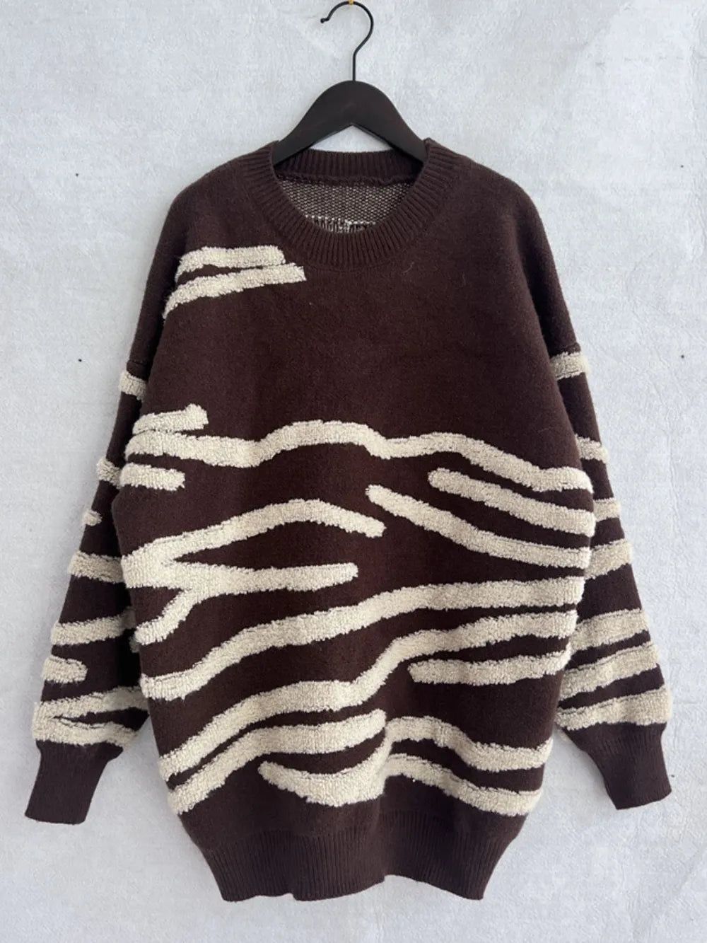Maeve Women's Knitted Jumper - Contrast Crew-Neck Soft Knit