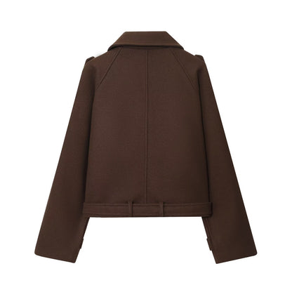Maeve Women's Blazer - Notch Lapel Tie-Detail Longline