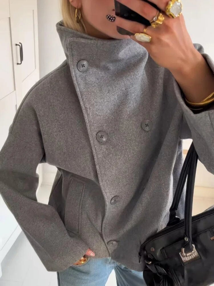Maeve Women's Wool Coat - High-Neck