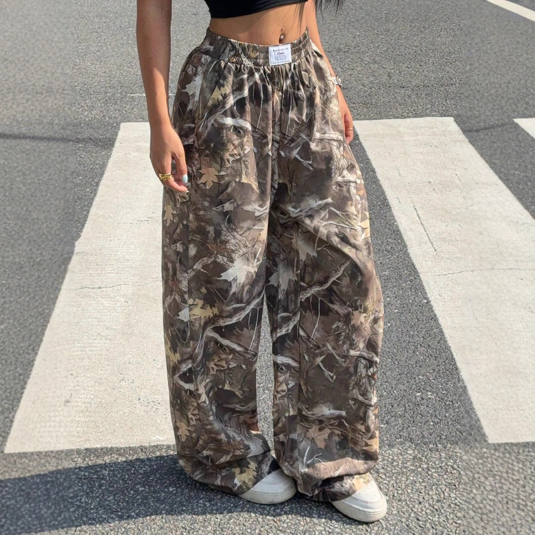 Maeve Women's Wide-Leg Trousers - High-Waisted Printed Loose-Fit