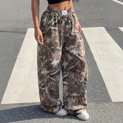 Maeve Women's Wide-Leg Trousers - High-Waisted Printed Loose-Fit
