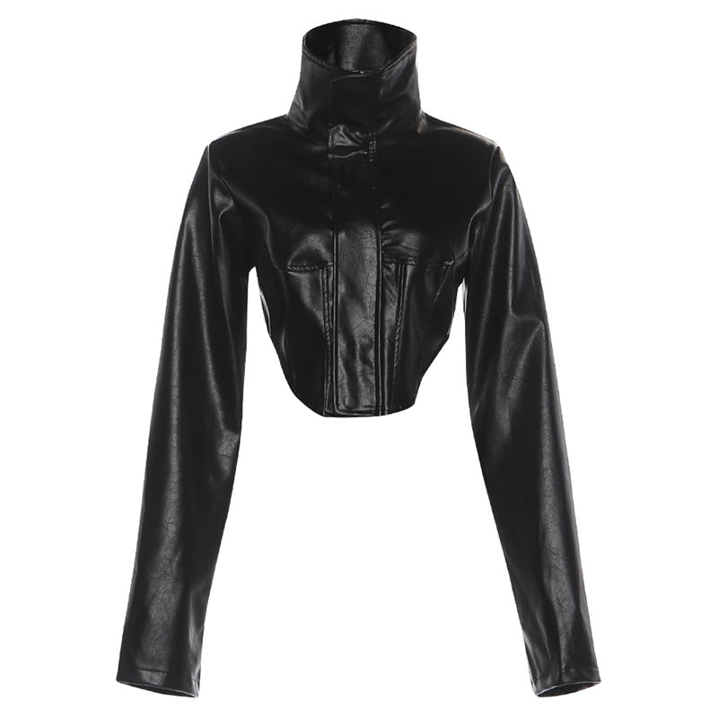 Maeve Women's Leather Jacket - Sleeveless Autumn-Weight