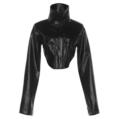 Maeve Women's Leather Jacket - Sleeveless Autumn-Weight