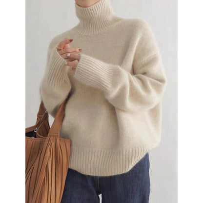 Maeve Women's Roll-Neck Jumper - Wool-Blend Knitted Long-Sleeve