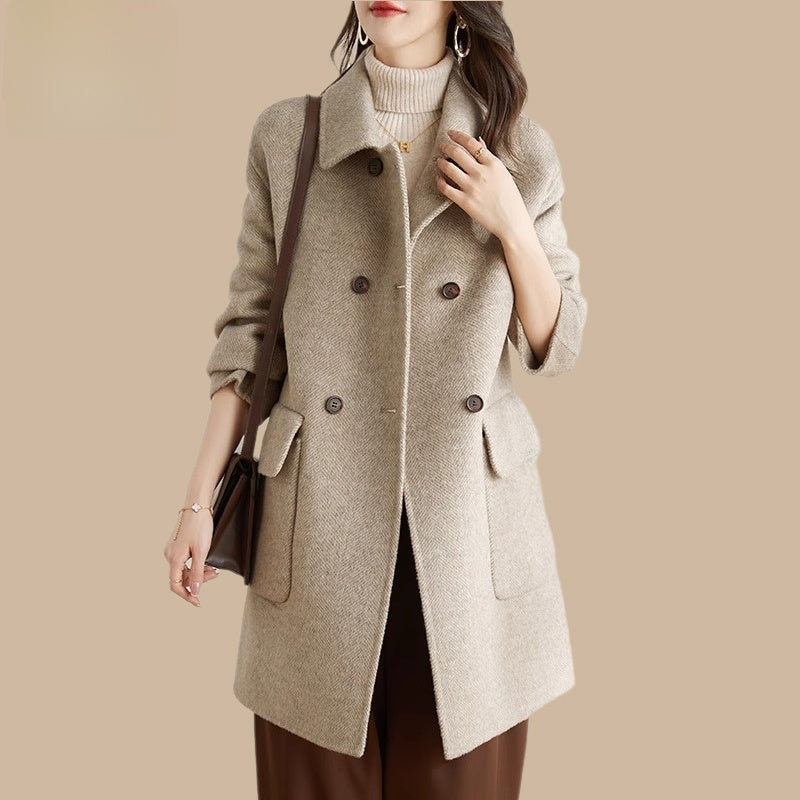 Maeve Women's Wool Coat - Single-Breasted Longline