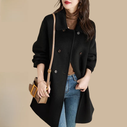 Maeve Women's Wool Coat - Single-Breasted Longline
