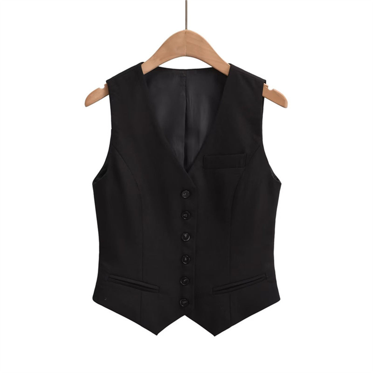 Women's Waistcoat Tailored, V Neck, Button Front, Sleeveless
