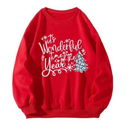 Maeve & Co Women's Christmas Jumper - Wonderful Time of the Year Slogan Sweatshirt