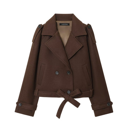 Maeve Women's Blazer - Notch Lapel Tie-Detail Longline
