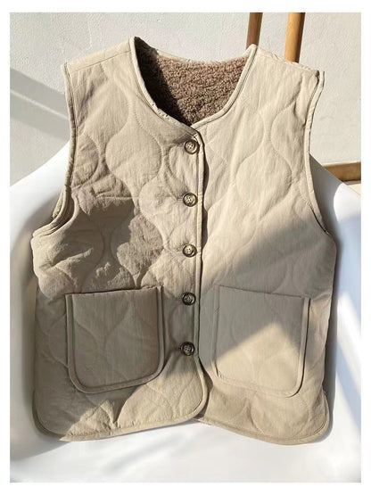 Maeve Women's Gilet - Single-Breasted Wool-Blend Autumn-Weight