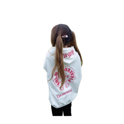 Maeve & Co Women's Graphic Hoodie - Oversized Cross Embroidered Pullover Hoodie