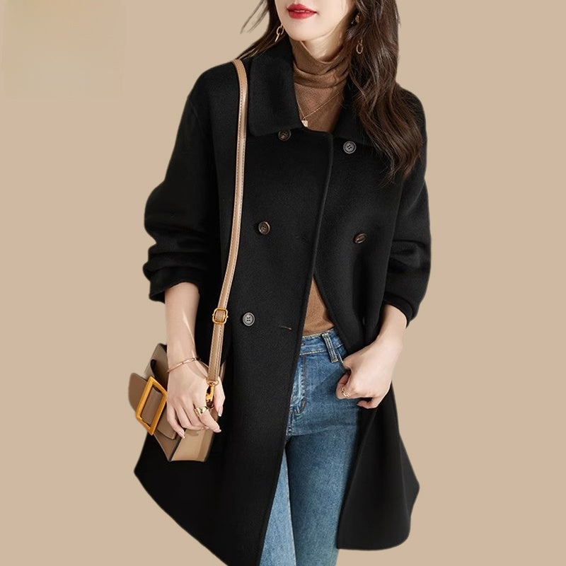Maeve Women's Wool Coat - Single-Breasted Longline