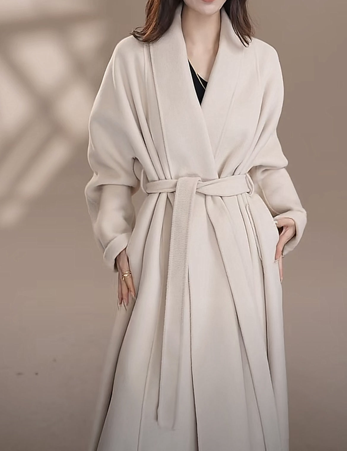Maeve Women's Wool Coat - Lapel Autumn-Weight