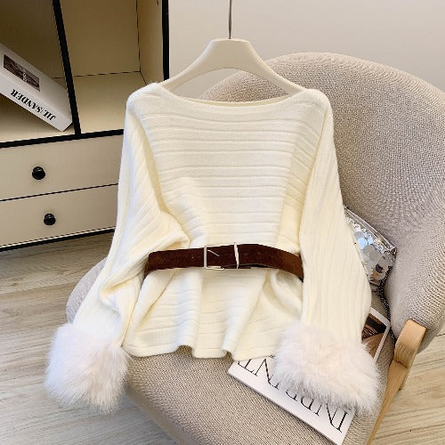 Maeve Women's Knitted Jumper - Long-Sleeve Relaxed-Fit Stretch
