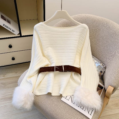 Maeve Women's Knitted Jumper - Long-Sleeve Relaxed-Fit Stretch