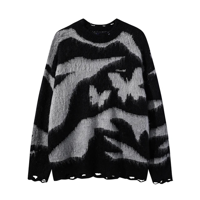 Maeve & Co Women's Striped Jumper - Crew Neck Stretch Knit Loose Pullover, Long Sleeve