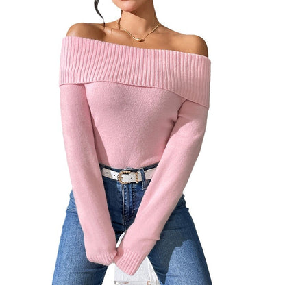 Maeve Women's Off-Shoulder Jumper - Slim-Fit Knitted Bardot