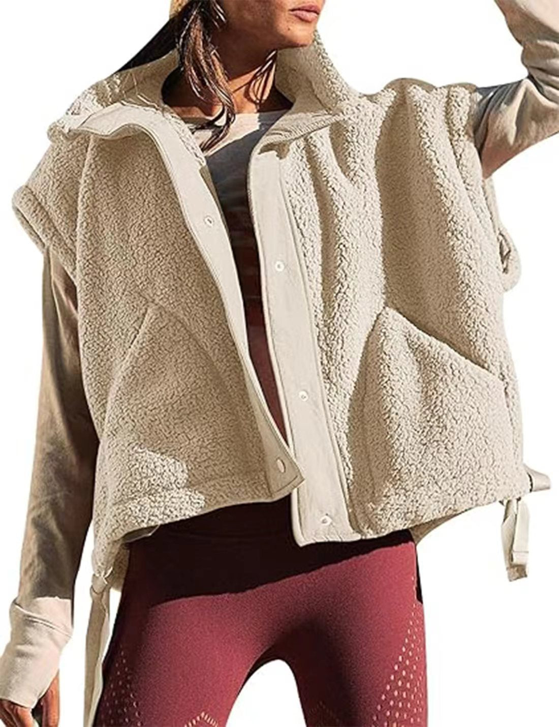 Maeve Women's Teddy Coat - Sleeveless Faux-Fur