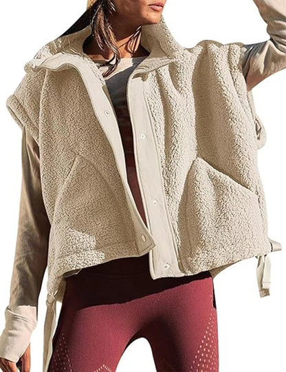 Maeve Women's Teddy Coat - Sleeveless Faux-Fur