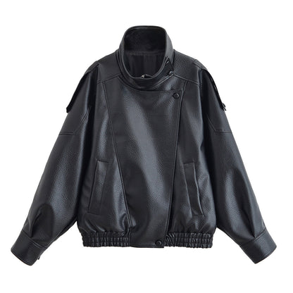 Maeve Women's Leather Jacket - Zip-Up Relaxed-Fit