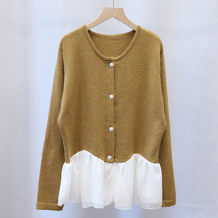 Maeve & Co Women's Crew Neck Cardigan - Everyday Knitted Cardigan, Long Sleeve
