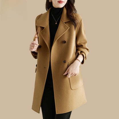 Maeve Women's Wool Coat - Single-Breasted Longline