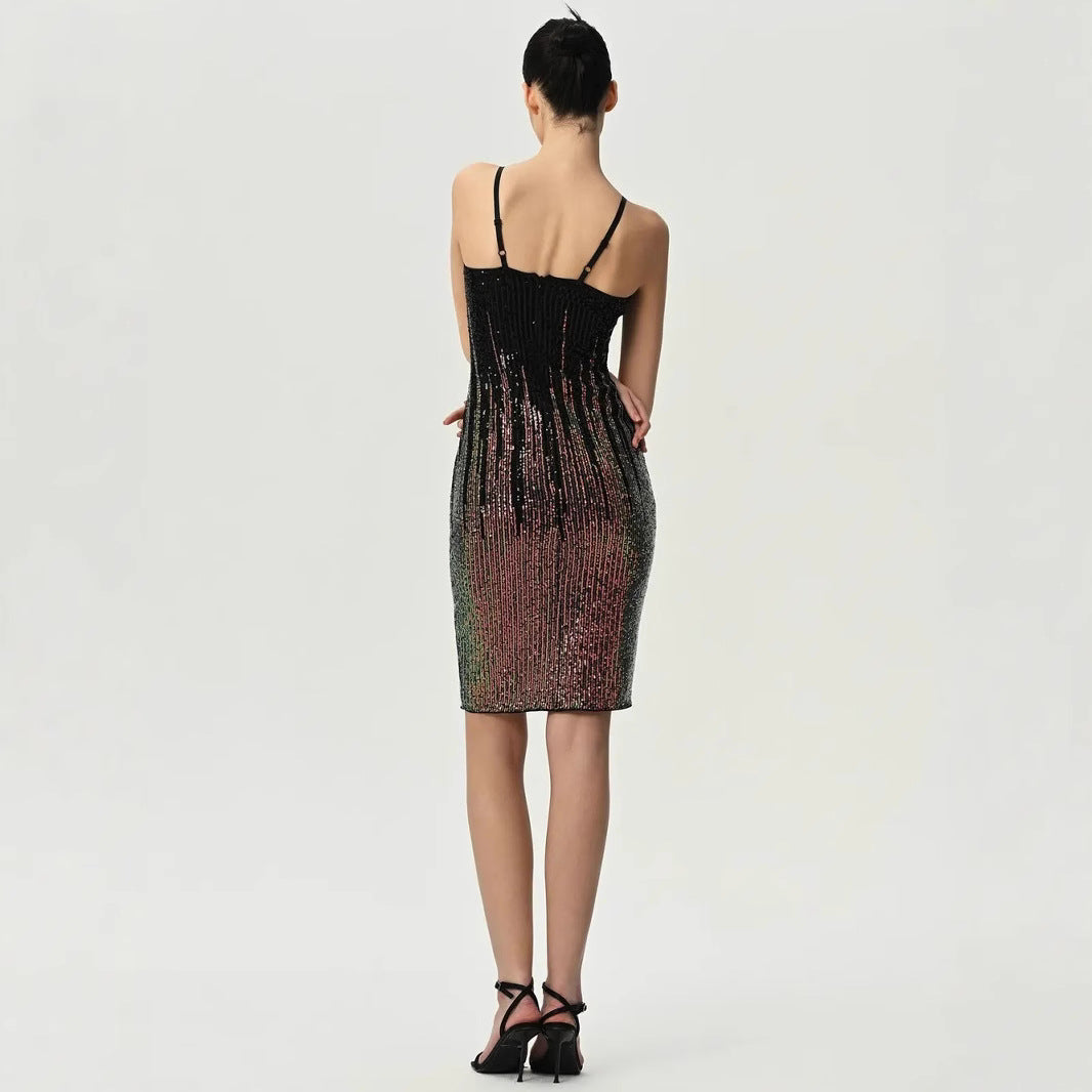 Maeve & Co Women's Sequin Midi Dress - Strapless Fitted Sparkly Party Dress