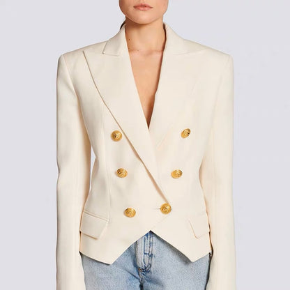 Maeve Women's Blazer - Tailored Double-Breasted Long-Sleeve Autumn-Weight