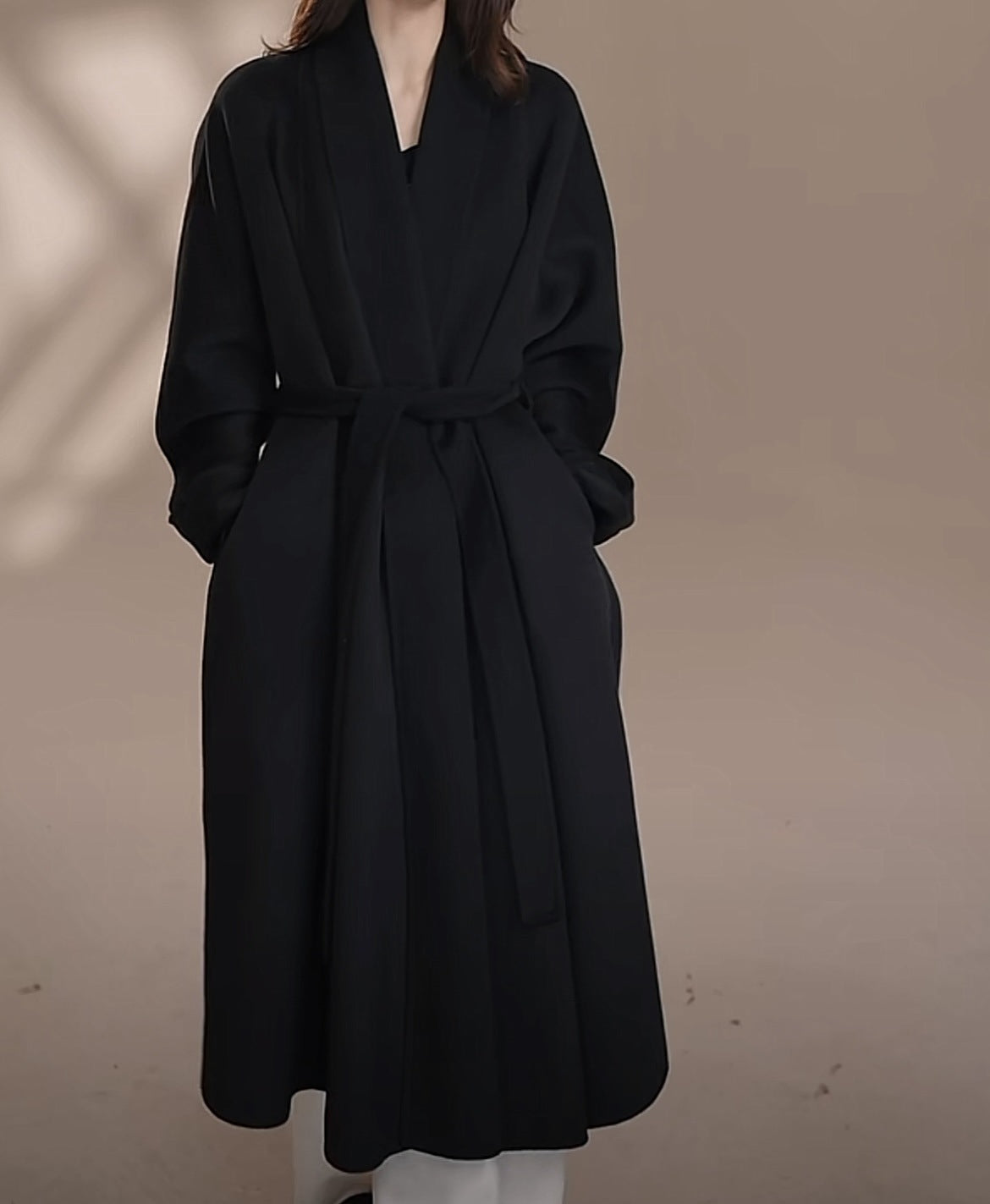 Maeve Women's Wool Coat - Lapel Autumn-Weight