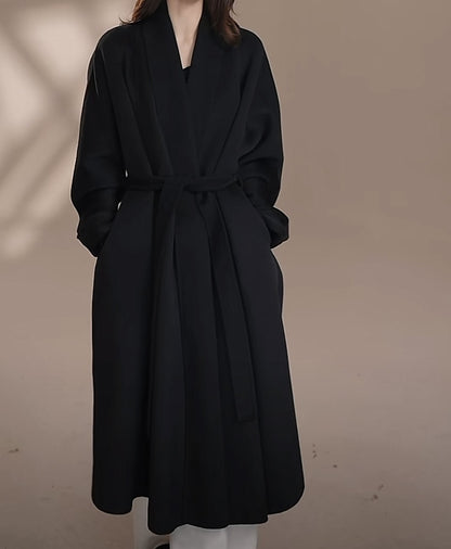 Maeve Women's Wool Coat - Lapel Autumn-Weight