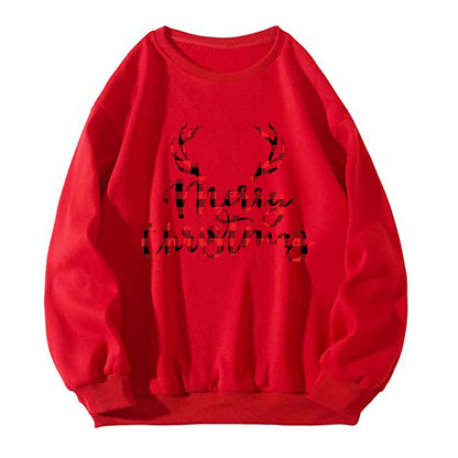 Maeve & Co Women's Christmas Jumper - Reindeer Merry Christmas Print Sweatshirt