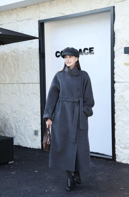 Maeve Women's Wool Coat - Single-Breasted Autumn-Weight