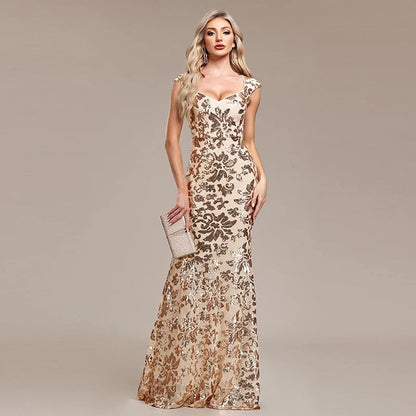 Maeve & Co Women's Gold Dress - Strapless Backless Maxi Party Gown