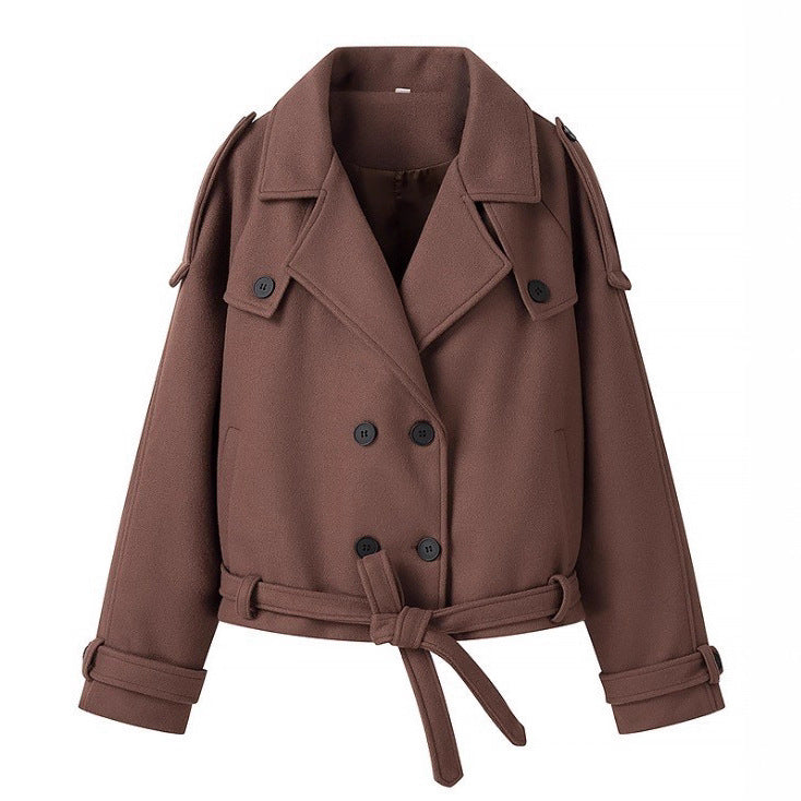Maeve Women's Wool-Blend Coat - Double-Breasted Notch Lapel