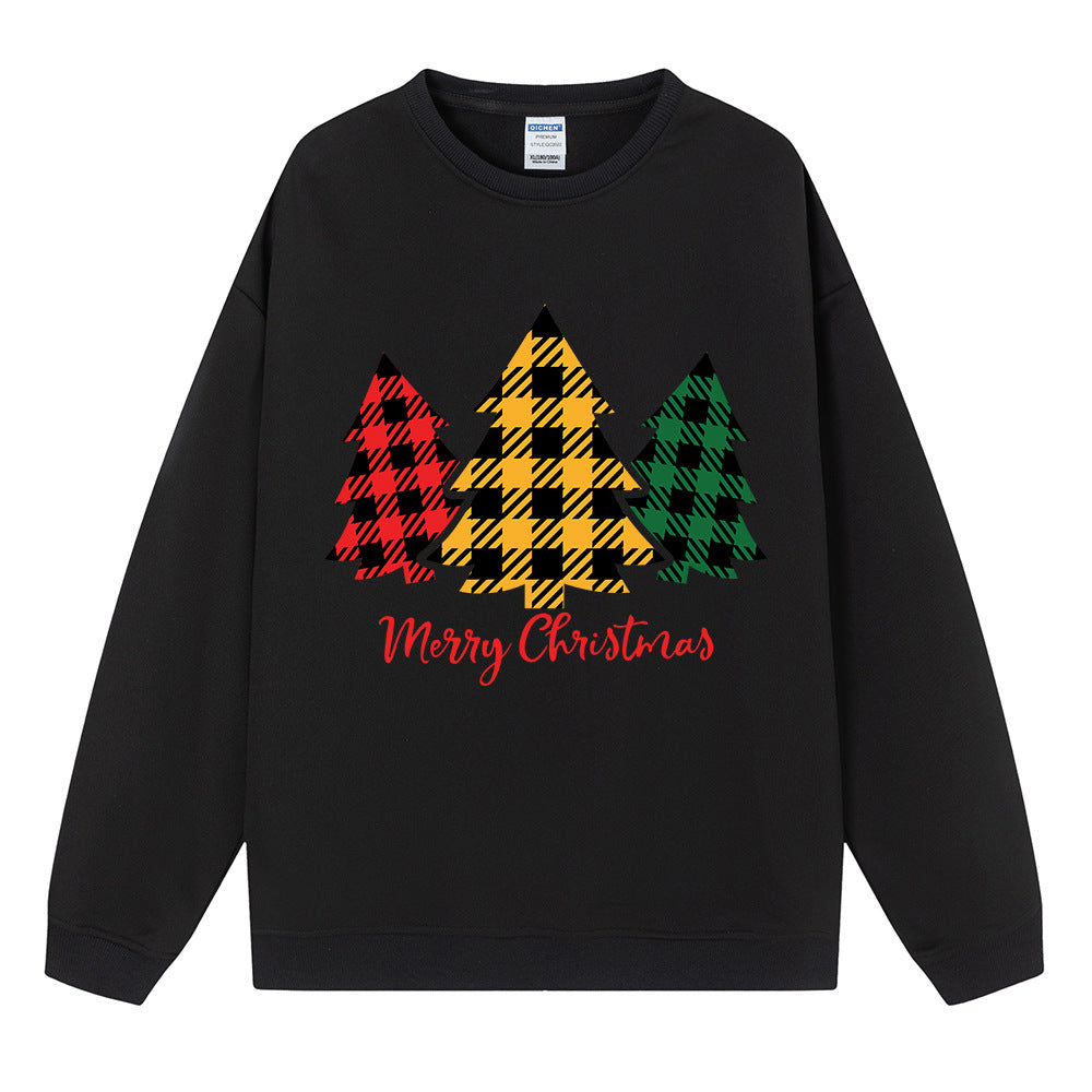 Maeve & Co Women's Christmas Jumper - Plaid Christmas Tree Print Sweatshirt
