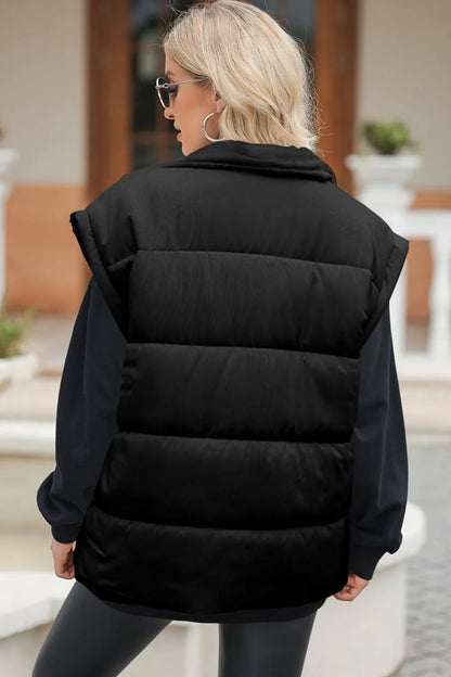 Maeve & Co Women's Puffer Gilet - Zip-Up Padded Vest with Pockets