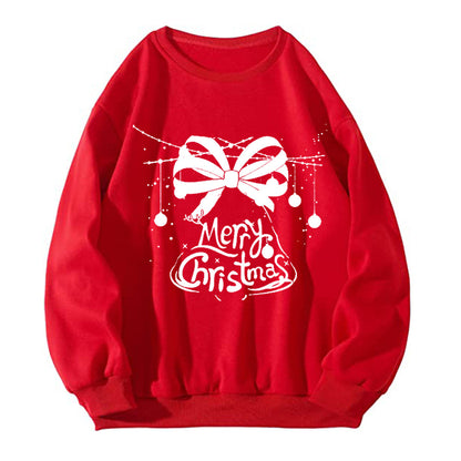 Maeve & Co Women's Christmas Jumper - Bow Merry Christmas Print Sweatshirt