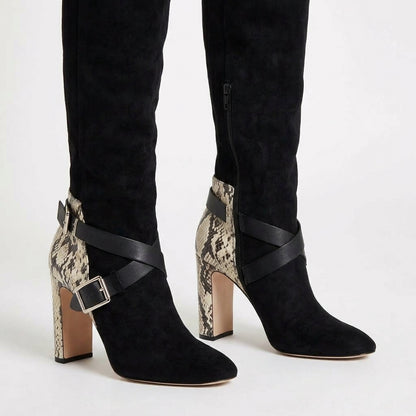 Black boots, close-up detail
