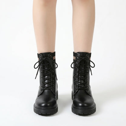 Black boots, front view