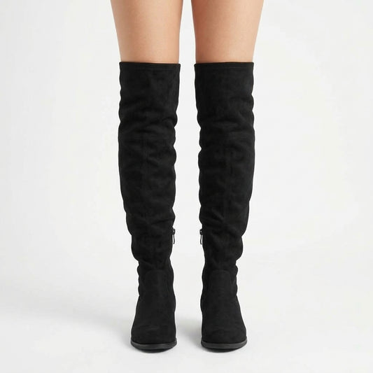 Black boots, front view