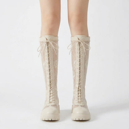 White boots, front view