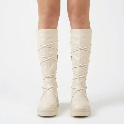 White boots, front view