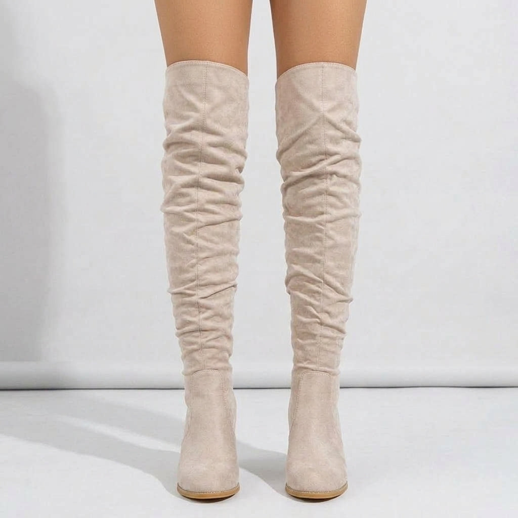 Apricot boots, front view