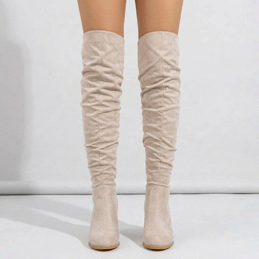 Apricot boots, front view