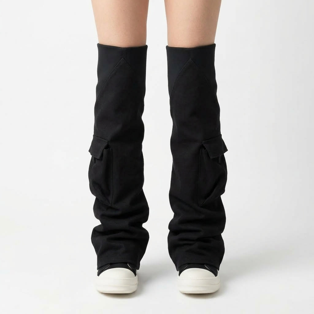 Black boots, front view