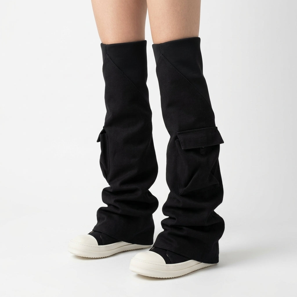 Black boots, three-quarter view